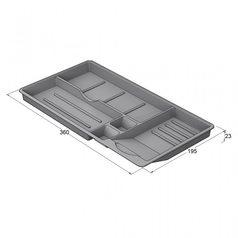 OFFICE DRAWER ORGANIZER PEN TRAY 19.5x36 / GREY